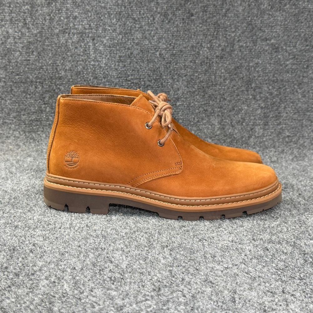Timberland Port Union Chukka Boots Men's 9 Brown Leather Waterproof Classic Shoe